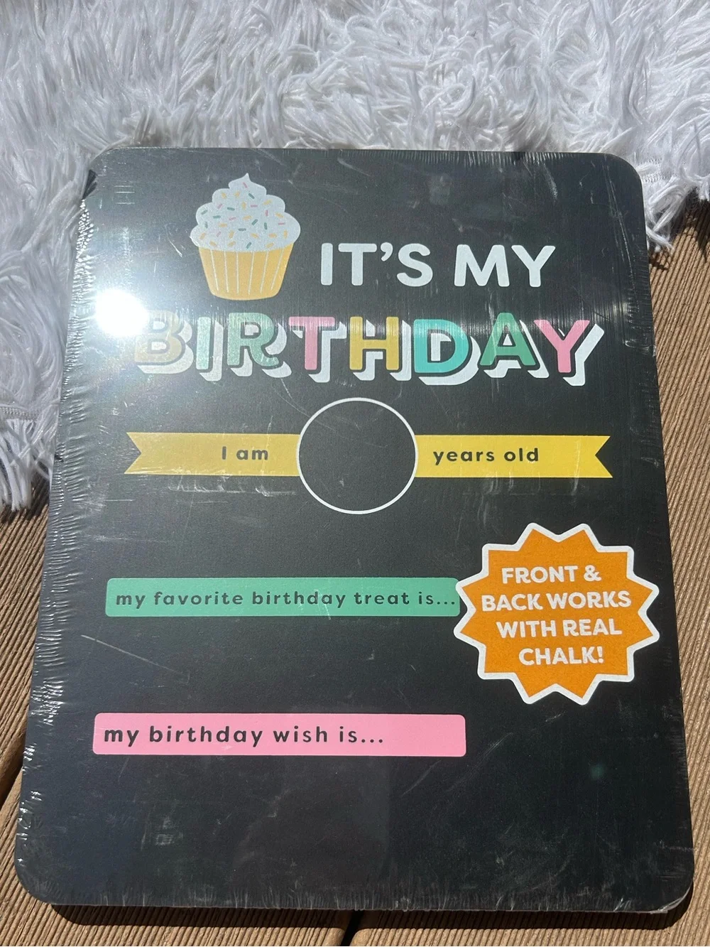 🩶5/$30 It's My Birthday Chalkboard Sign Reusable Photo Prop NEW